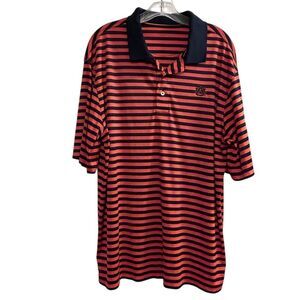 Oxford America Auburn Tigers Men's XL Striped Polo Shirt Multicolor Casual